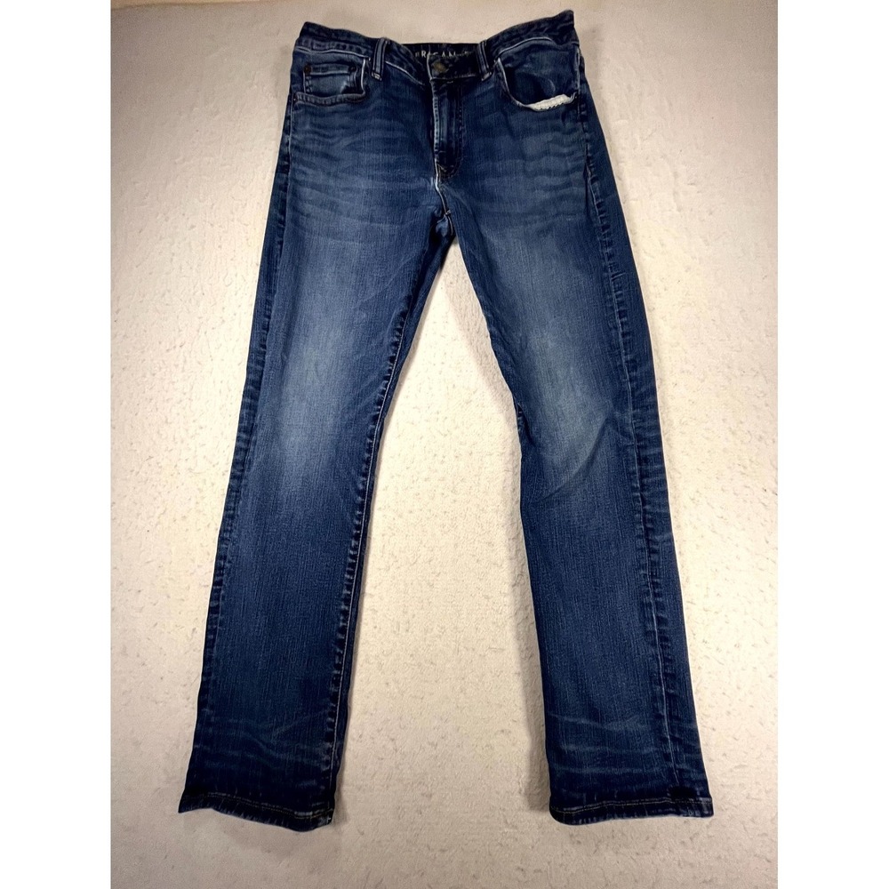 American Eagle Outfitters Skinny Jeans Mens 31x30 Blue Denim Stretch Mid Rise